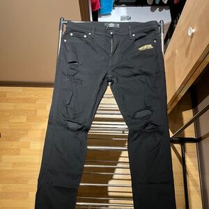 Hollister stacked skinny black jeans